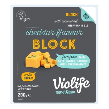 Violife Cheddar Vegetable Cheese 200g - buy, prices for ULTRAMARKET - photo 1