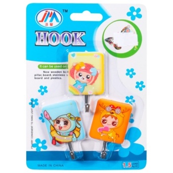 Гачки набір 3шт пласт."Фрукти" 2232 И036 - купить, цены на КОСМОС - фото 1