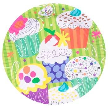 Тарілки Party House Кекси паперові 18см 6шт - купити, ціни на Таврія В - фото 2