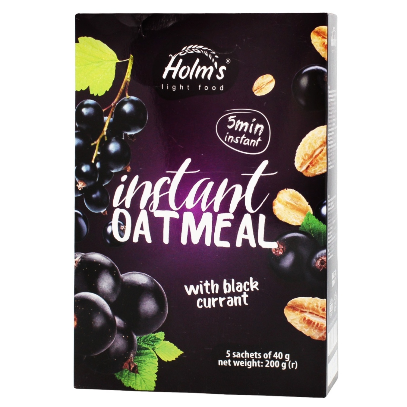 

Каша овсяная Holm's с черной смородиной 40г