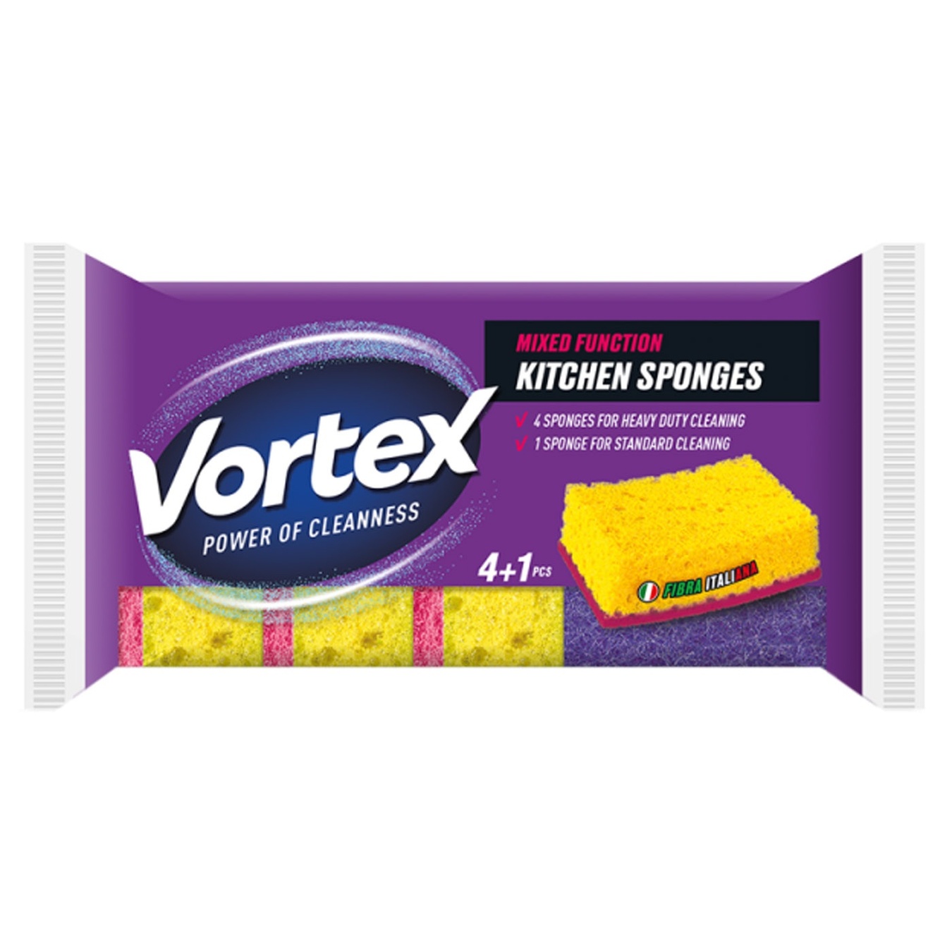 

Губка Vortex кухонная с принтом 5шт