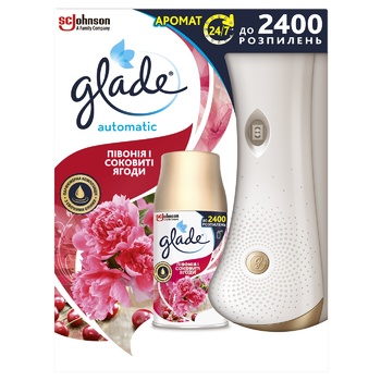 Освежитель воздуха Glade Automatic Пион и сочные ягоды 269мл - купить, цены на Auchan - фото 1