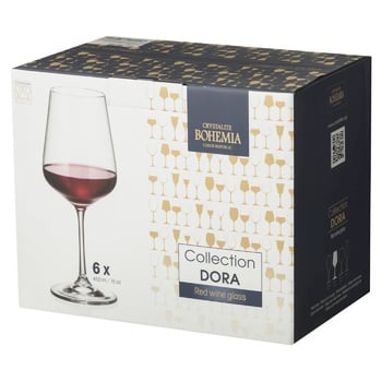 Bohemia Strix Dora Glass Set for Wine 0.45l 6pcs - buy, prices for - photo 3