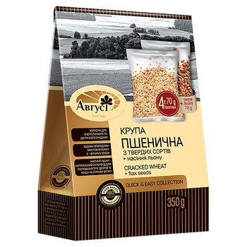 August Wheat Groats from Durum Wheat + Flax Seeds 350g - buy, prices for Za Raz - photo 1