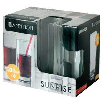 Набор стаканов Ambition Sunrise 0,3л 6шт - купить, цены на - фото 1