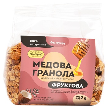 Гранола Oats&Honey медовая фруктовая 250г - купить, цены на Auchan - фото 1