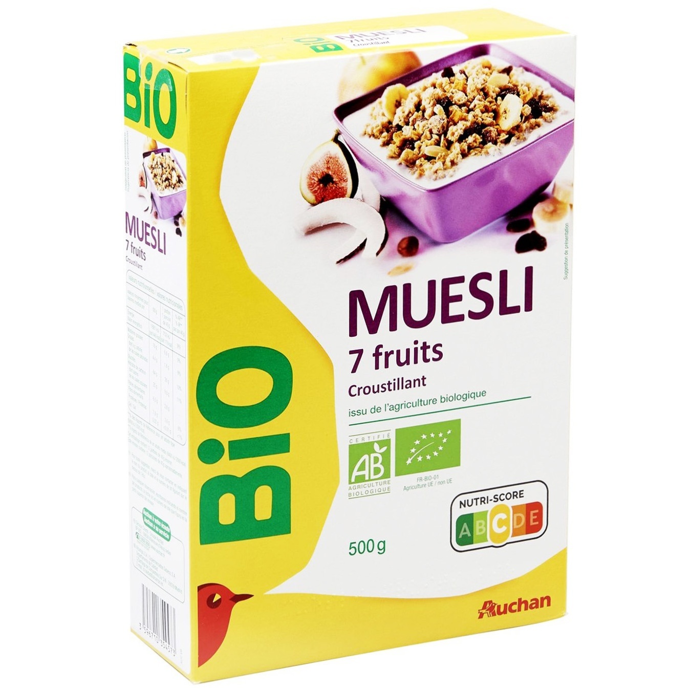 

Мюсли Auchan Bio 7 фруктов 500г