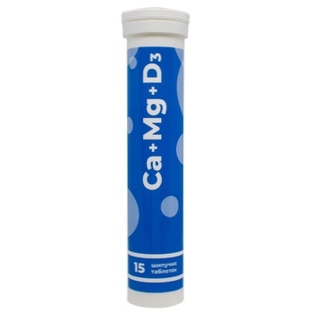 Таблетки шипучих Ca+Mg+D3 15шт - купить, цены на Чудо Маркет - фото 1