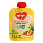 Milupa Apple Apricot Banana and Cereals Puree for Children from 6 Months 80g