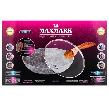 Maxmark Marble Frying Pan 26cm - buy, prices for COSMOS - photo 1