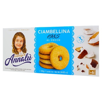Annalu Ciambellina Coconut Shortbread 132g - buy, prices for - photo 1