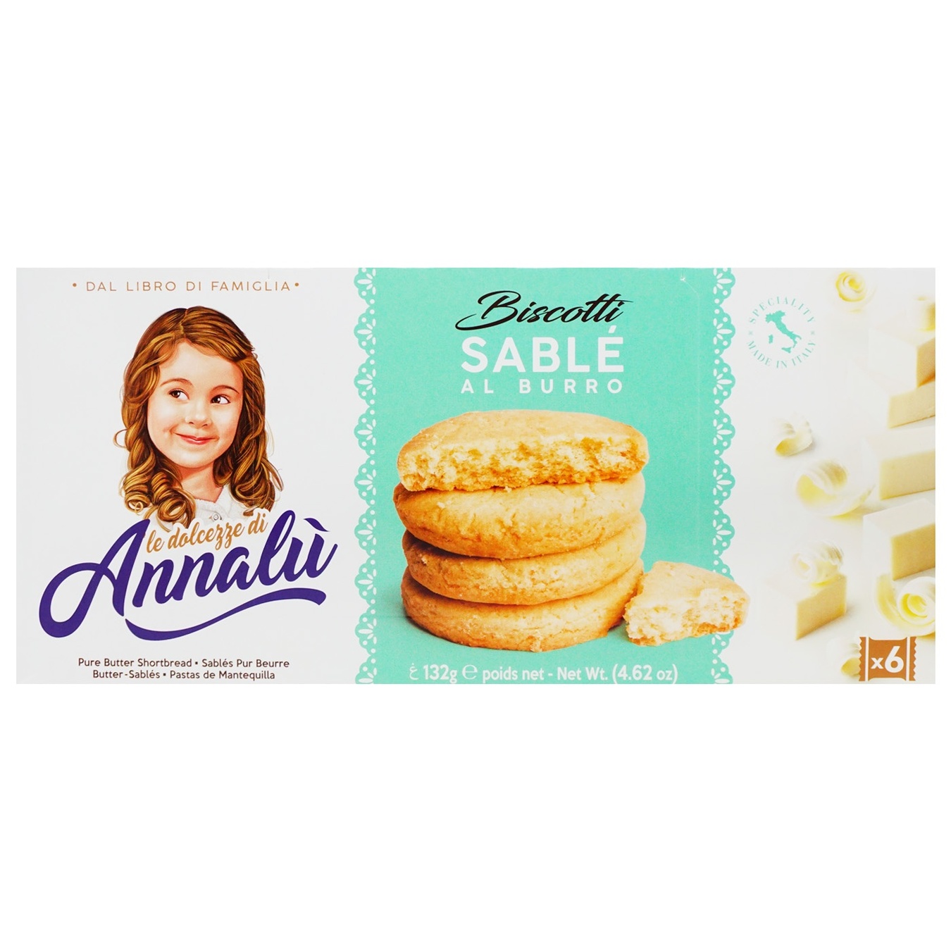 

Печенье песочное Annalu Sable со сливочным маслом 132г