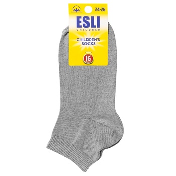 ESLI Gray Cotton Children's Socks Size 16 - buy, prices for COSMOS - photo 1