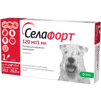 Selafort Antiparasitic Drops for Dogs 10.1-20kg Spot-on 120mg - buy, prices for Tavria V - photo 1