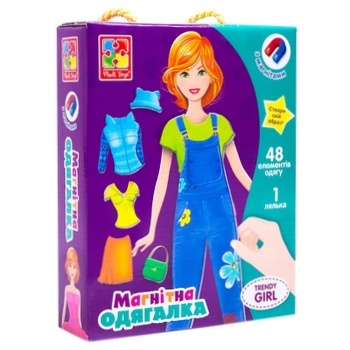 Магнитная одевалка Vladi Toys Trendy girl - купить, цены на Auchan - фото 2