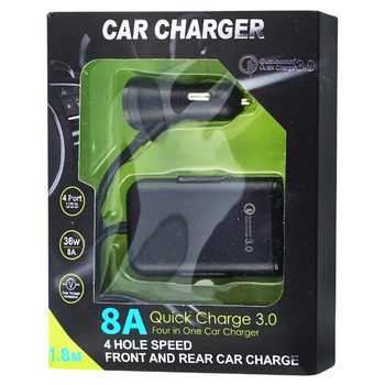 Xoko Car Charger 4 Port USB 8A CQC-410 - buy, prices for Auchan - photo 1