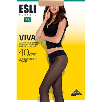 Esli Women's Tights E Viva 40den New s.2 Visone - buy, prices for MegaMarket - photo 1