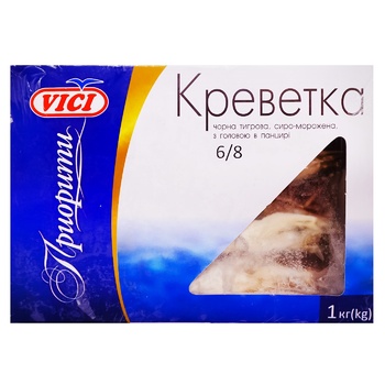 Креветки Vici Королівські з головою 6/8 1кг - купити, ціни на КОСМОС - фото 2