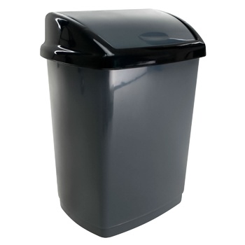 Horizon House Gray Garbage Bucket 16l