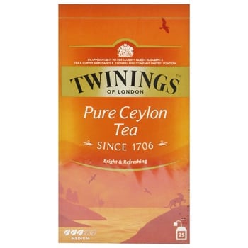 Twinings Pure Ceylon Black Tea 2g*25pcs - buy, prices for COSMOS - photo 2