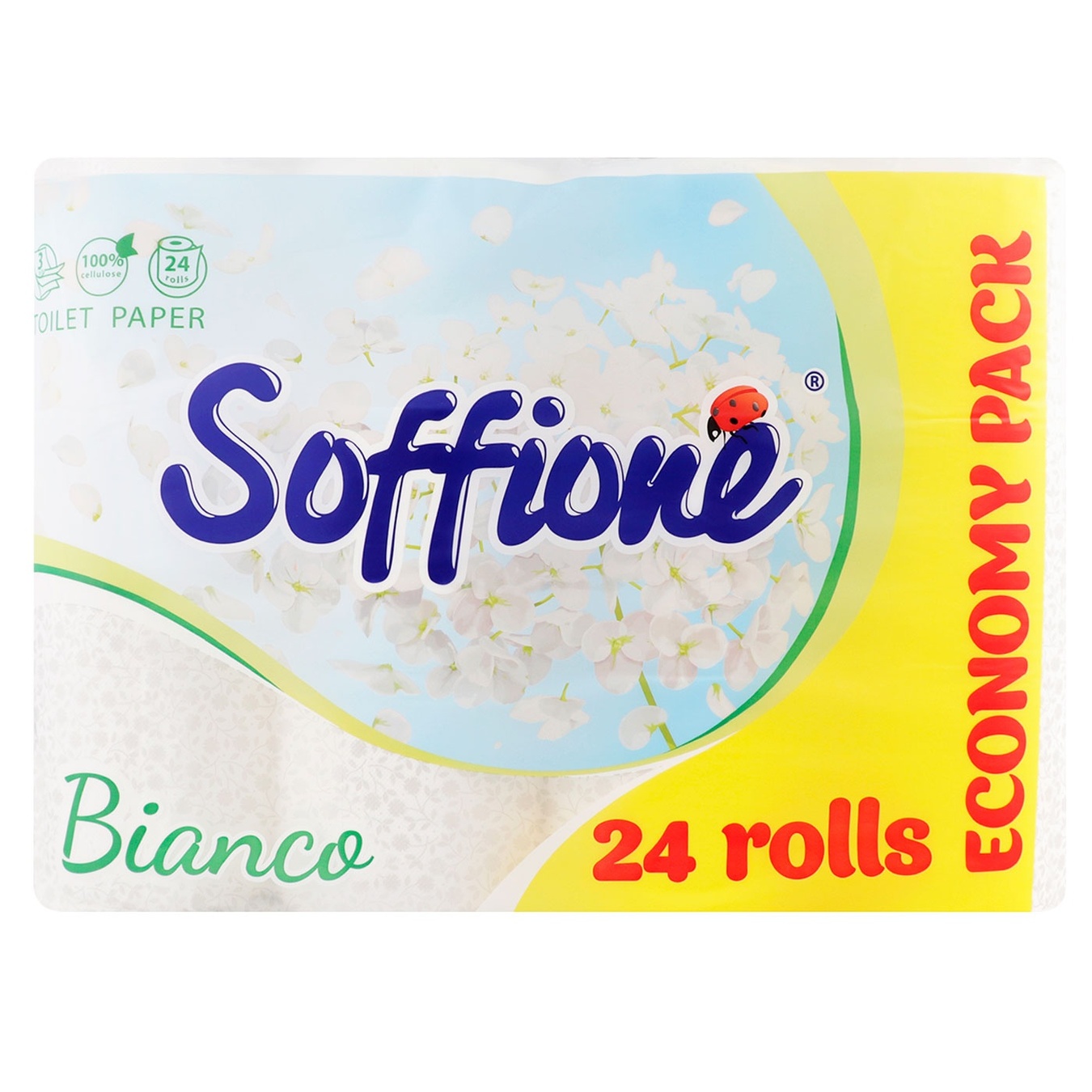 

Туалетная бумага Soffione Natural Bianco трехслойный 24шт