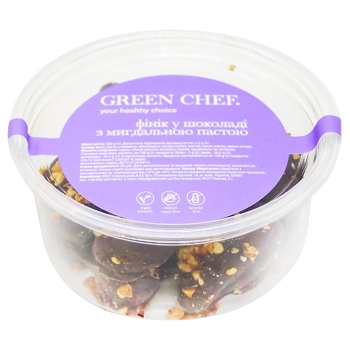 Green Chef Chocolate-Covered Date Fruit with Almond Paste 200g