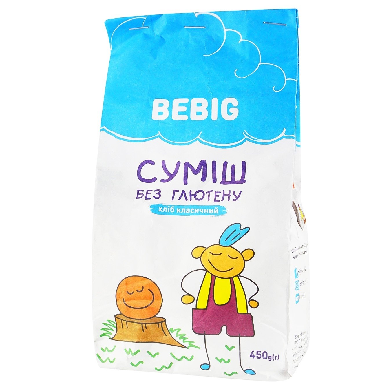 

Смесь для выпечки BeBig Классическая без глютена 450г