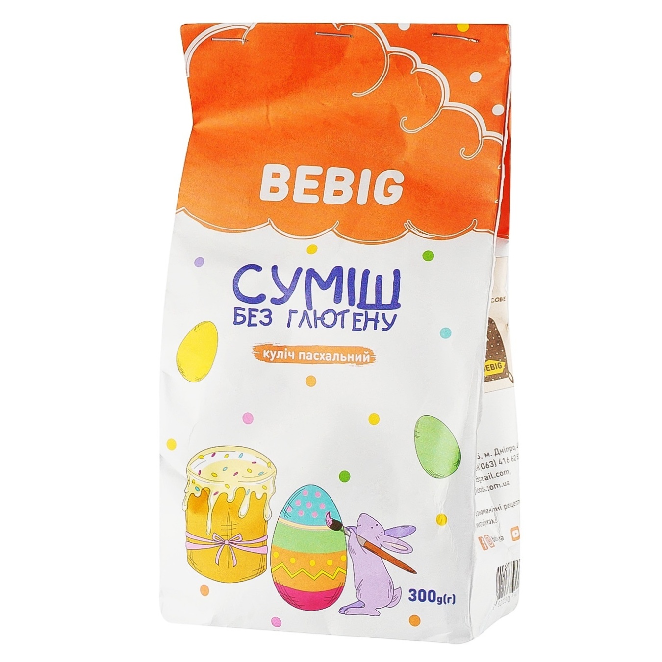 

Смесь BeBig Кулич пасхальный без глютена 300г
