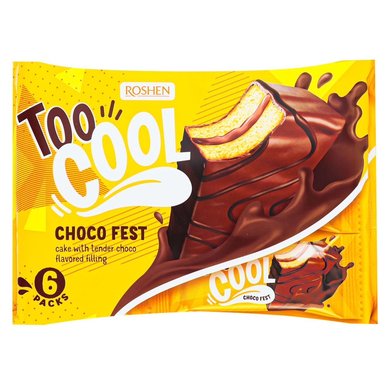 

Пирожное Roshen Too Cool Choco Fest бисквитное с шоколадной начинкой 270г