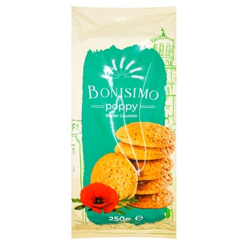 Bonisimo Butter Cookies with Poppy Seeds 250g - buy, prices for EKO Market - photo 1