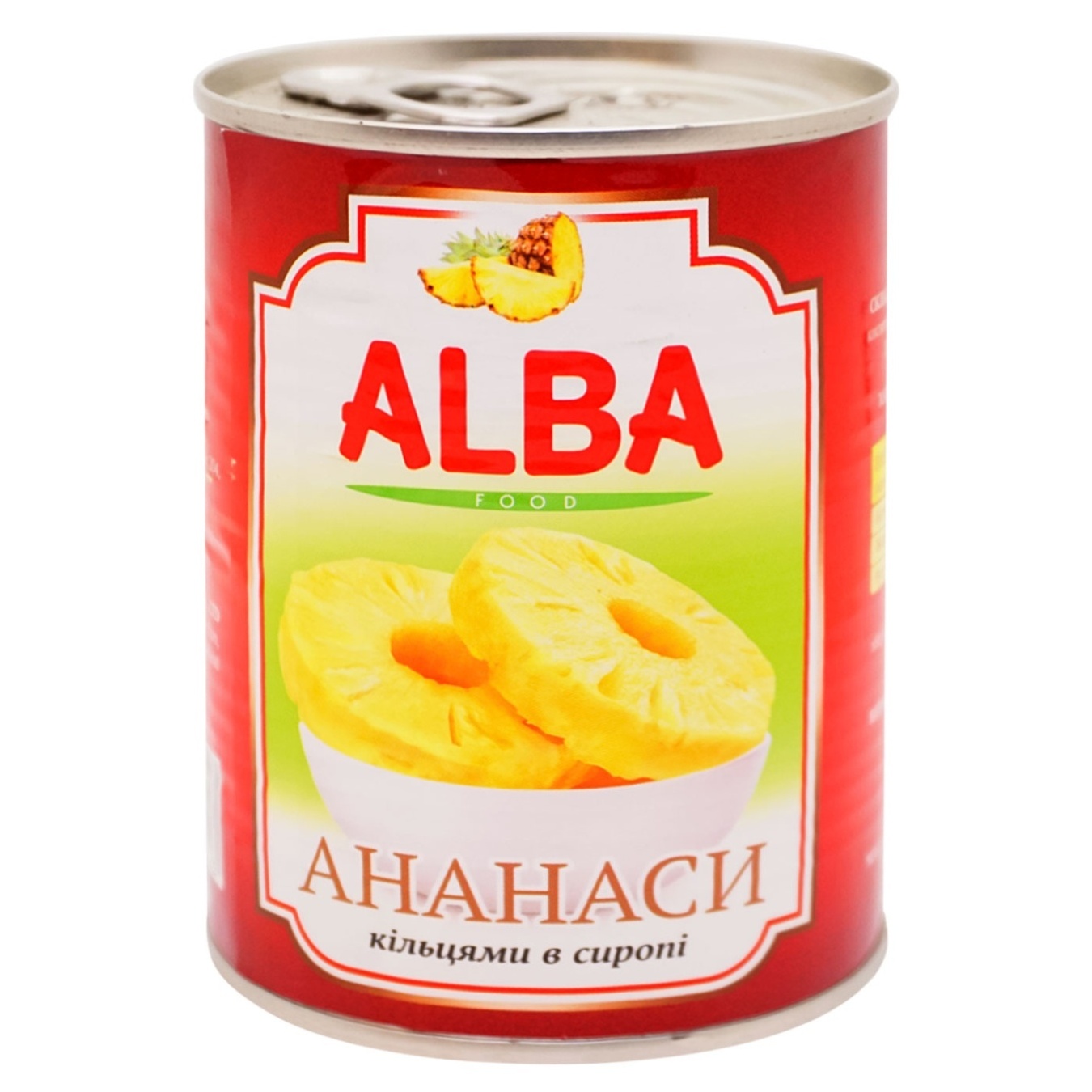 

Ананас Alba Food кольцами в сиропе 580мл