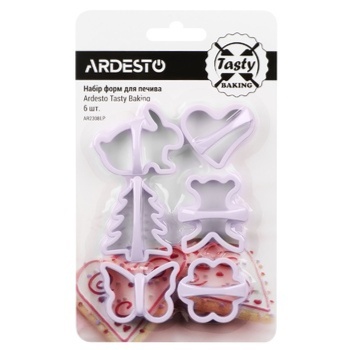 Набор форм Ardesto Tasty Baking для печенья лиловый 6шт