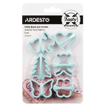 Ardesto Tasty Baking Blue Tiffany Forms Set for Cookies 6pcs - buy, prices for MegaMarket - photo 1