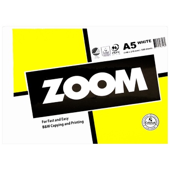 Папір Zoom А5 500 аркушів 14.8х21см - купити, ціни на ULTRAMARKET - фото 1