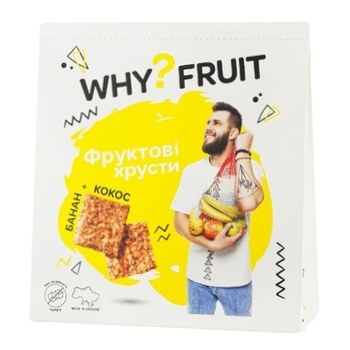 Чіпси Why Fruit Банан+кокос 40г - купити, ціни на - фото 1