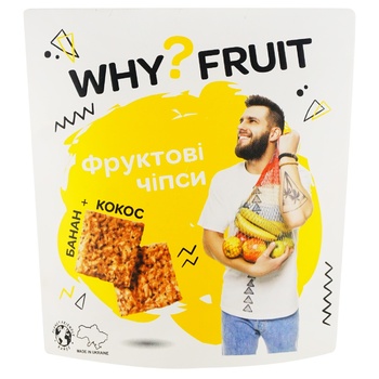 Чипсы Why Fruit Банан-кокос 85г - купить, цены на - фото 1