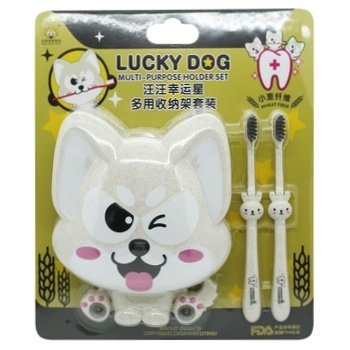 Тримач для зубних щіток Киця + 2 зубні щітки - купити, ціни на КОСМОС - фото 3