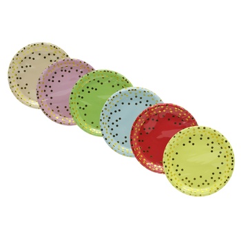 Тарілки одноразові паперові 10шт - купити, ціни на КОСМОС - фото 1