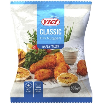 Vici Frozen Fish Nuggets with Garlic in Breadcrumbs 500g - buy, prices for Auchan - photo 1