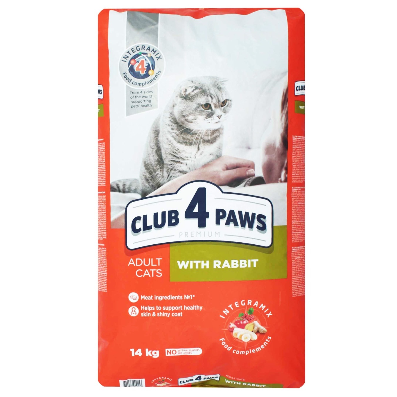 

Сухий корм для дорослих кішок Club 4 Paws з кроликом Premium 14кг