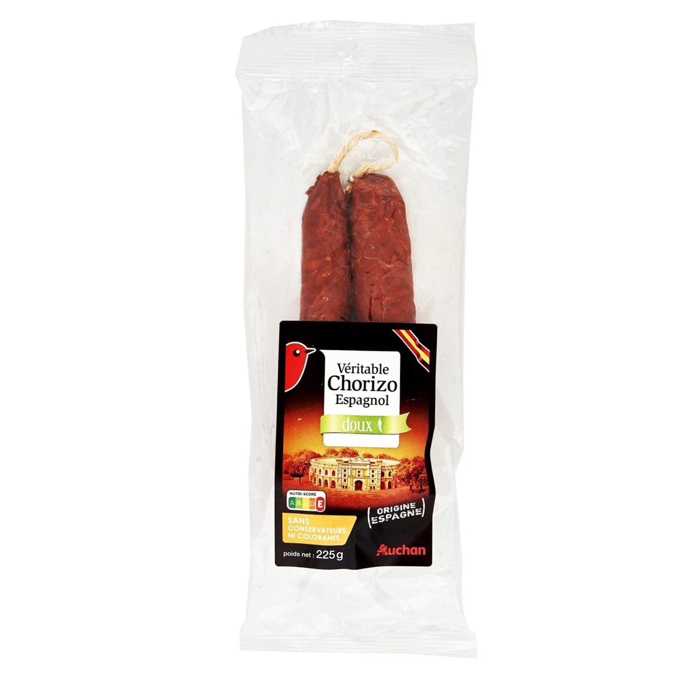 

Ковбаса Auchan Chorizo Espadnol Doux 225г