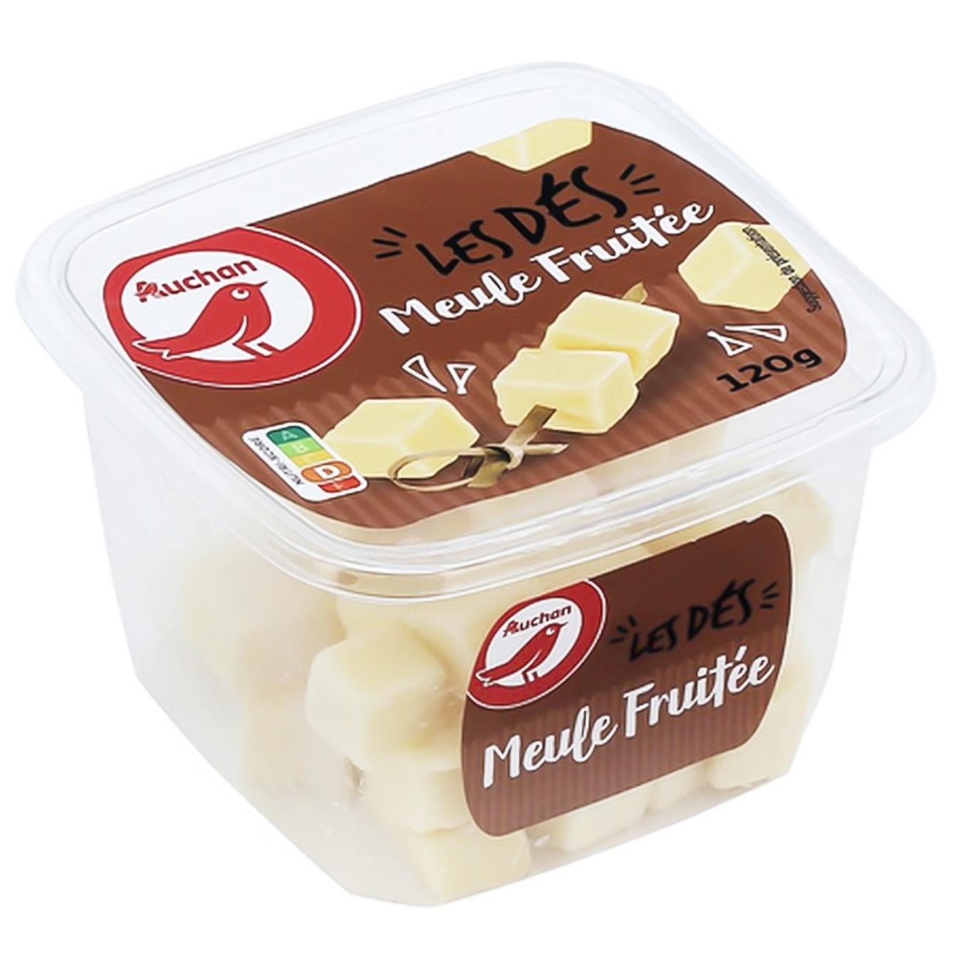 

Сыр Ашан Meule Fruitee кубики 49% 120г