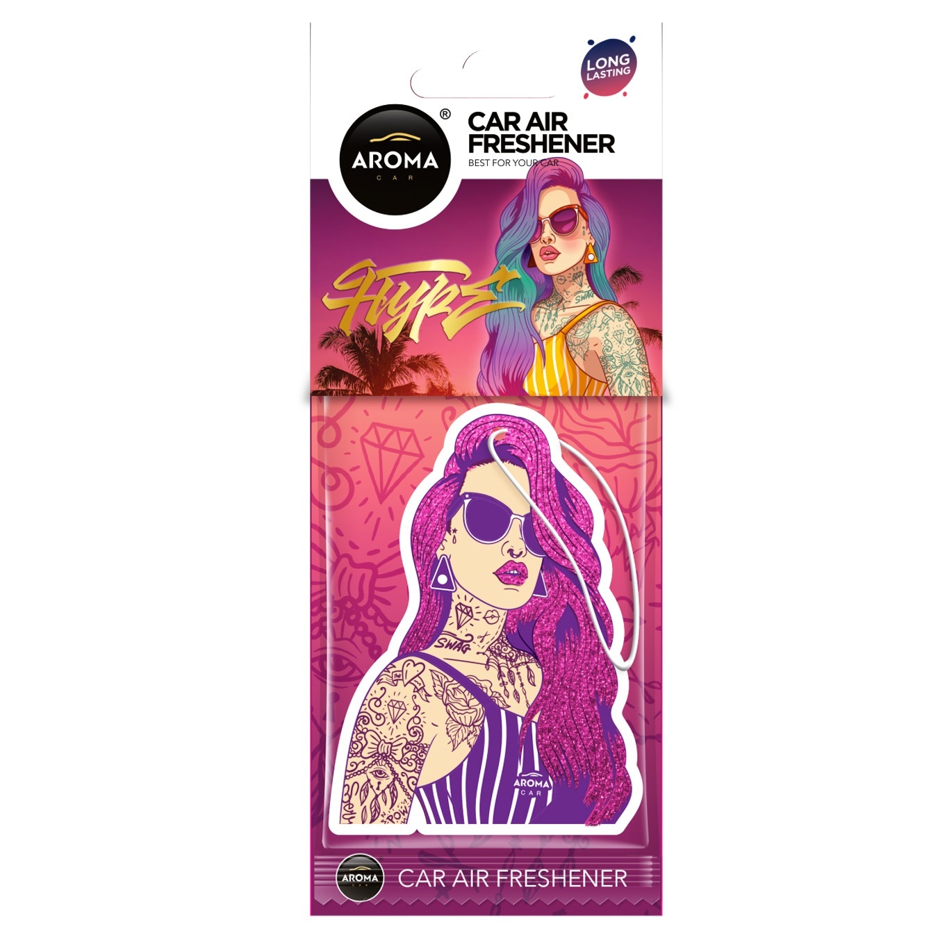 

Ароматизатор Aroma Hype Girl Pink Hair для авто