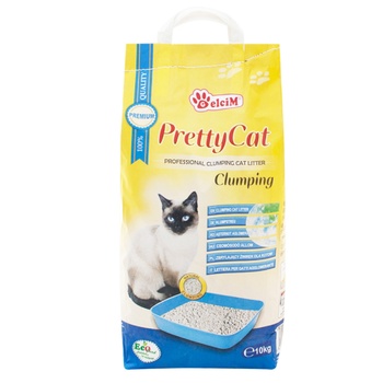 Gelcim Pretty Cat Classic Bentonite Breastless Filler without Aroma for Cat Toilet 10kg