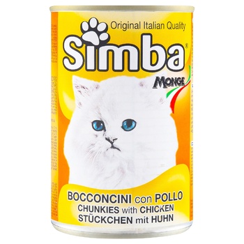 Корм Simba курица для кошек 415г - купить, цены на Auchan - фото 1