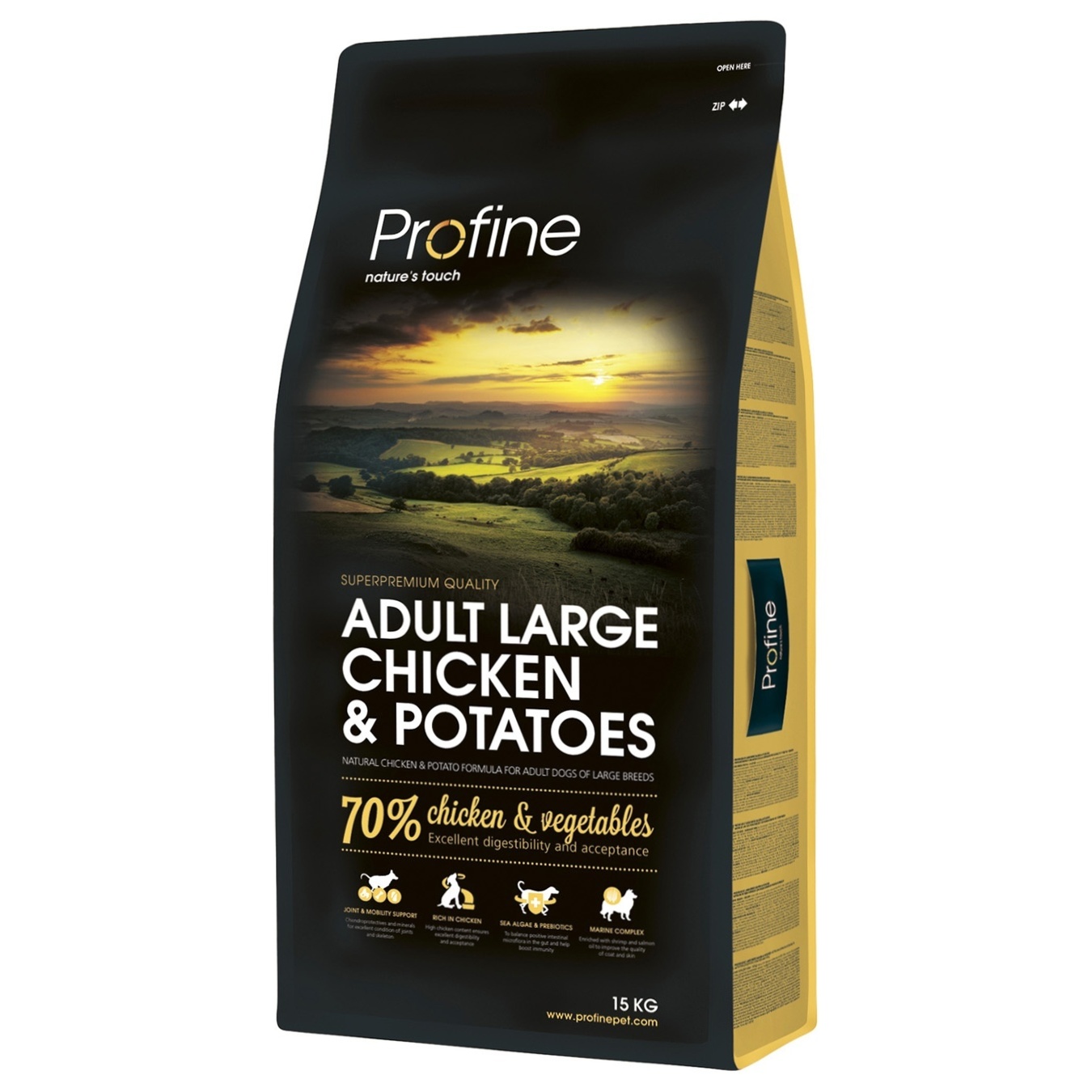 

Корм сухой Profine с курицей и картофелем для взрослых собак больших пород 15кг