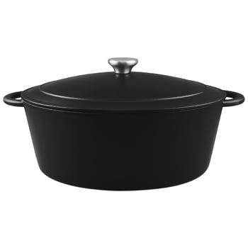 Actuel Cast iron Oval Black Pan 6.5l - buy, prices for Auchan - photo 1