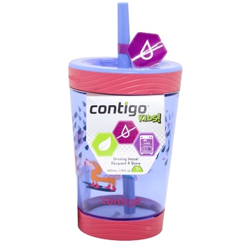 Склянка дит з трубочкою Contigo Spill Proof Tumbler 0,42 л 06800396 - купить, цены на - фото 1