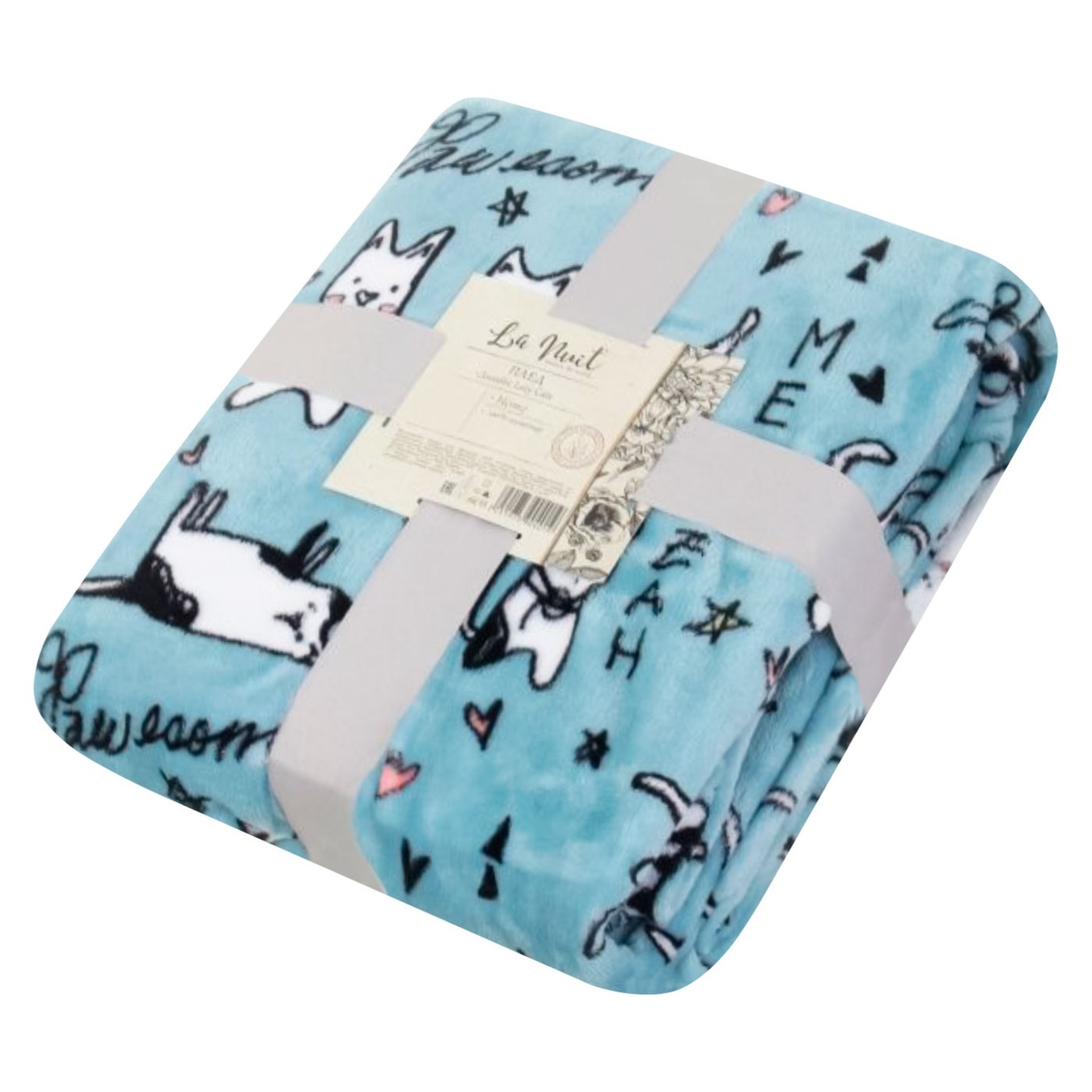 

Плед La Nuit Flannel Lazy Cats 160х200см