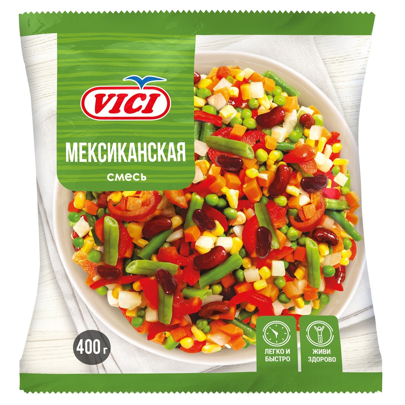 

Смесь овощная Vici Мексиканская замороженная 400г